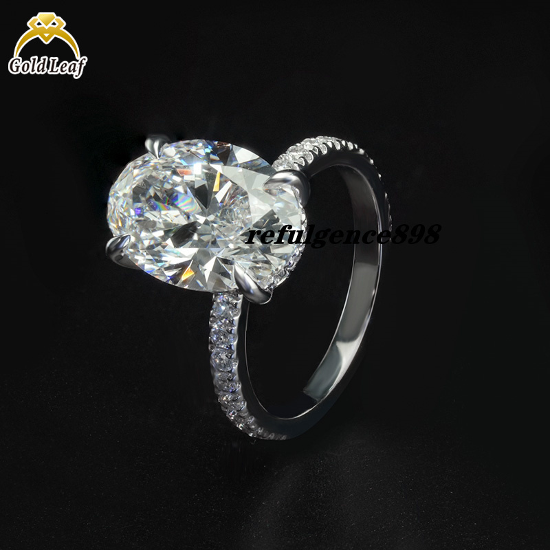 Goldleaf 18K Solid Gold Engagement Wedding Ring Custom D E F VS1 VVS1 GIA IGI Lab Grown Diamond Rings