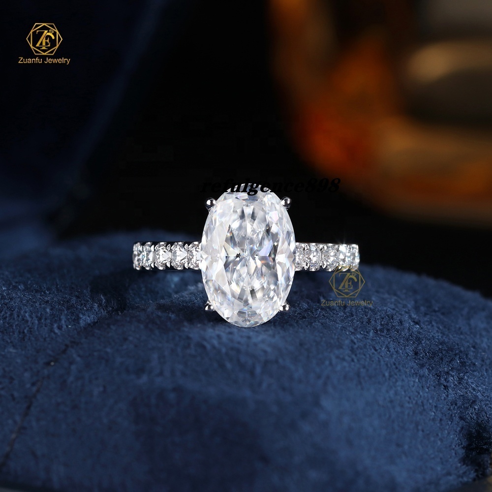 Perfect Gift 14k 18k White Gold 1ct 2ct Lab Grown Created Diamond Ring with IGI GRC Luxury Engagement Wedding Ring for Women