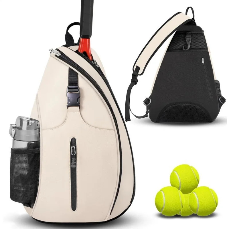 1pc Badminton Bag Outdoor Sports Training Single-shoulder Tennis Bag Pickleball Backpack Crossbody Bag Oxford Cloth 250818