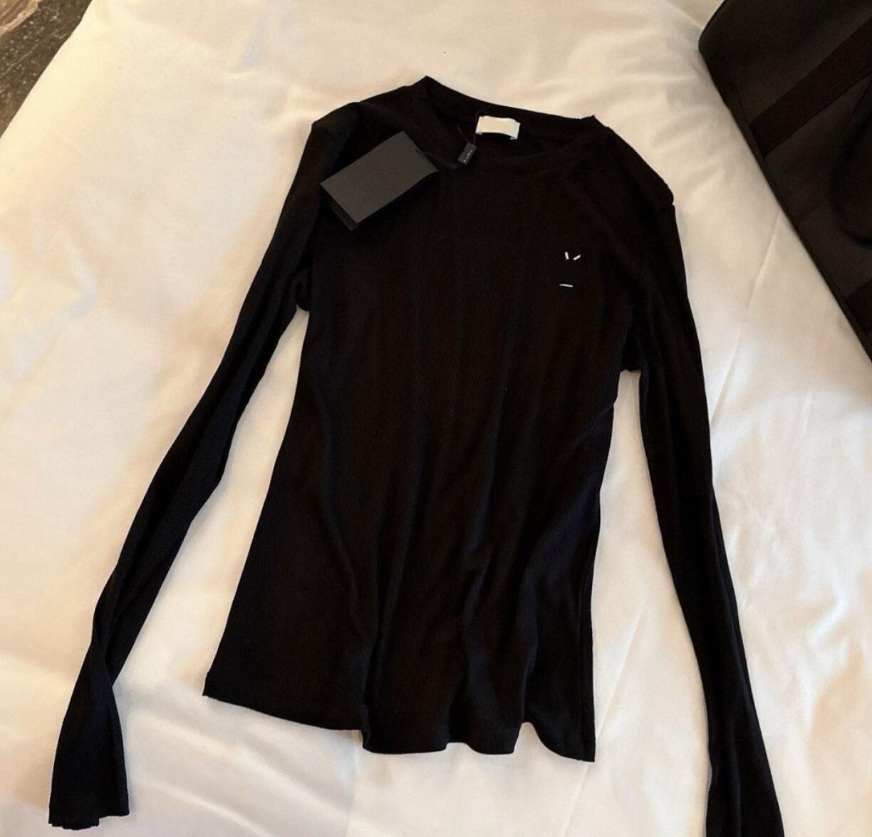 Women new o-neck logo letter embroidery casual brief designer long sleeve t-shirts SMLXLXXL3XL4XL