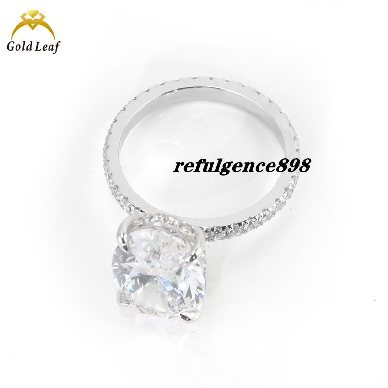 Goldleaf IGI D VVS Cultivated Diamond 18K 14K White Gold Rings 1ct 2ct Oval Cut Lab Grown Diamond Jewelry Ring