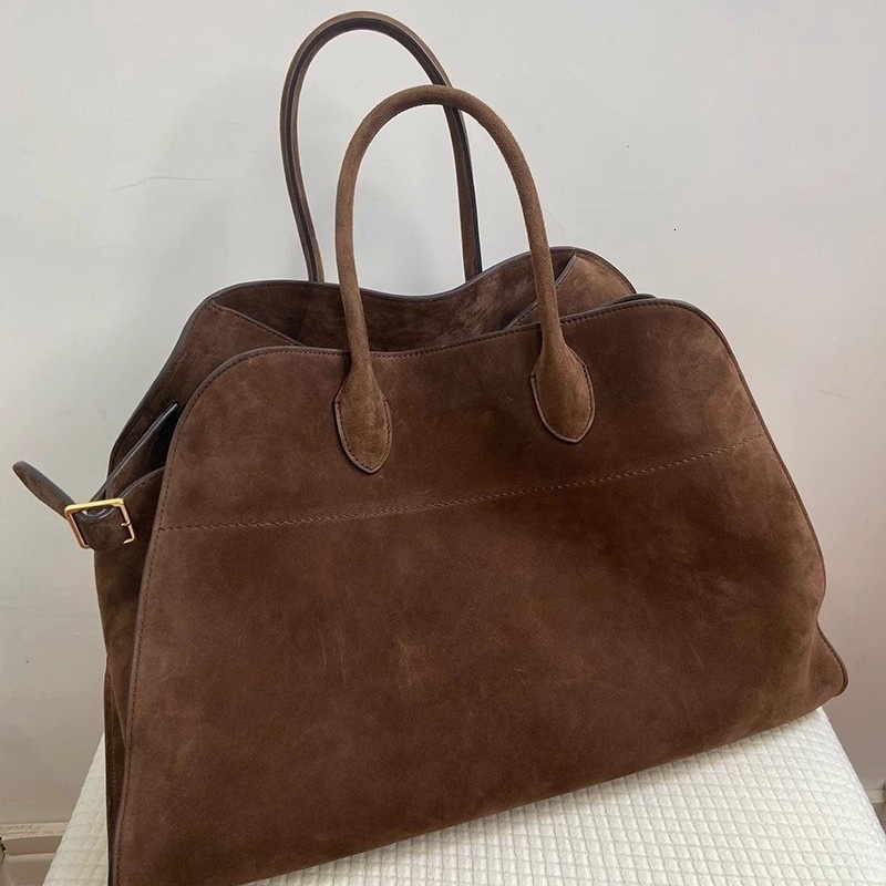 Evening Bags Designer bag Margaux row totes1 suede bag large capacity handbag park handbag leather luxury womens designer Camdem flat shoulder strap