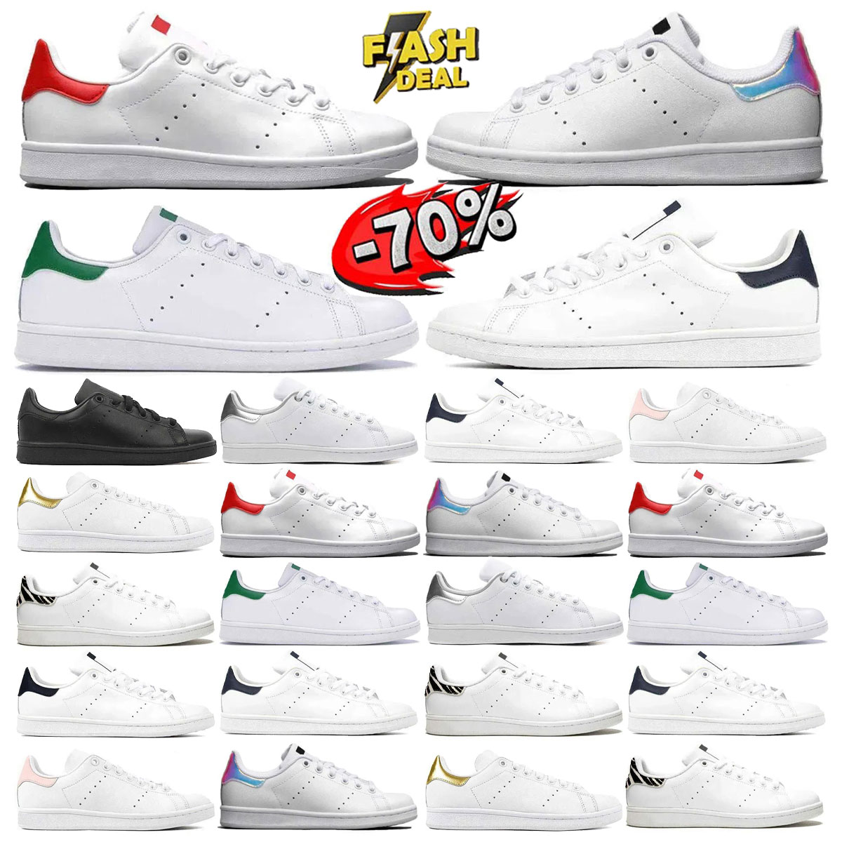 2025 Classic Stan Smith Designer Superstars Running Shoes for Mens Women Trainers Triple Black White Red Sier Green good luck Pink outdoor Sports Jo