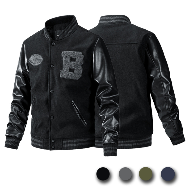 Autumn and Winter Coat Mens Clothes Loose Fashion Baseball Suit Trend Senior High School Uniform Outdoor Biker Travel Jacket w250822