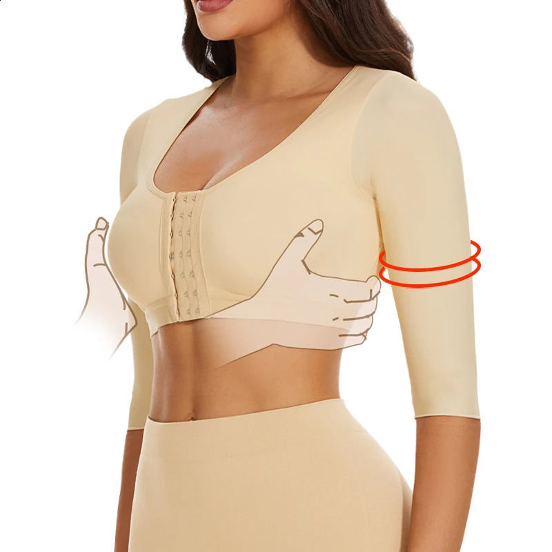 Shaper Tops pour les femmes compression des bras flasques post chirurgie de fermeture avant de fermeture de soutien-gorge recadro