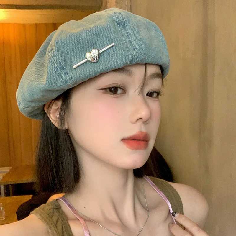 Womens Berets Simple Fashionable Versatile Sweet Cool Artistic Cowboy Berets Trend Cute High Quality CS for Girl XJ250823