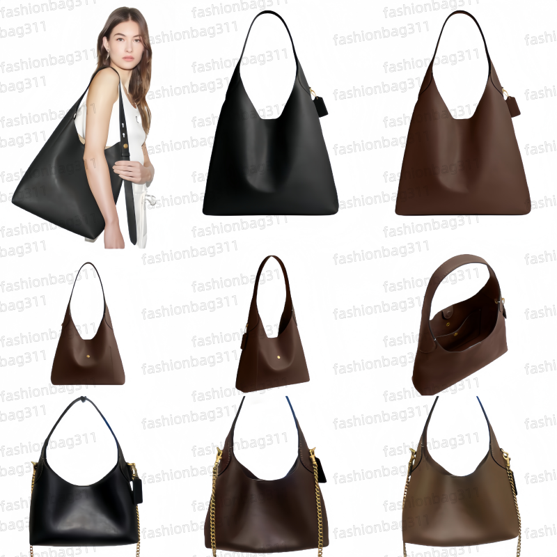 Designer Bags Luxury bag Brooklynn tote bag 28 single shoulder bag 39 lager capacity shoulder bag hobo bag underarm bag Plain Genuine Leather black