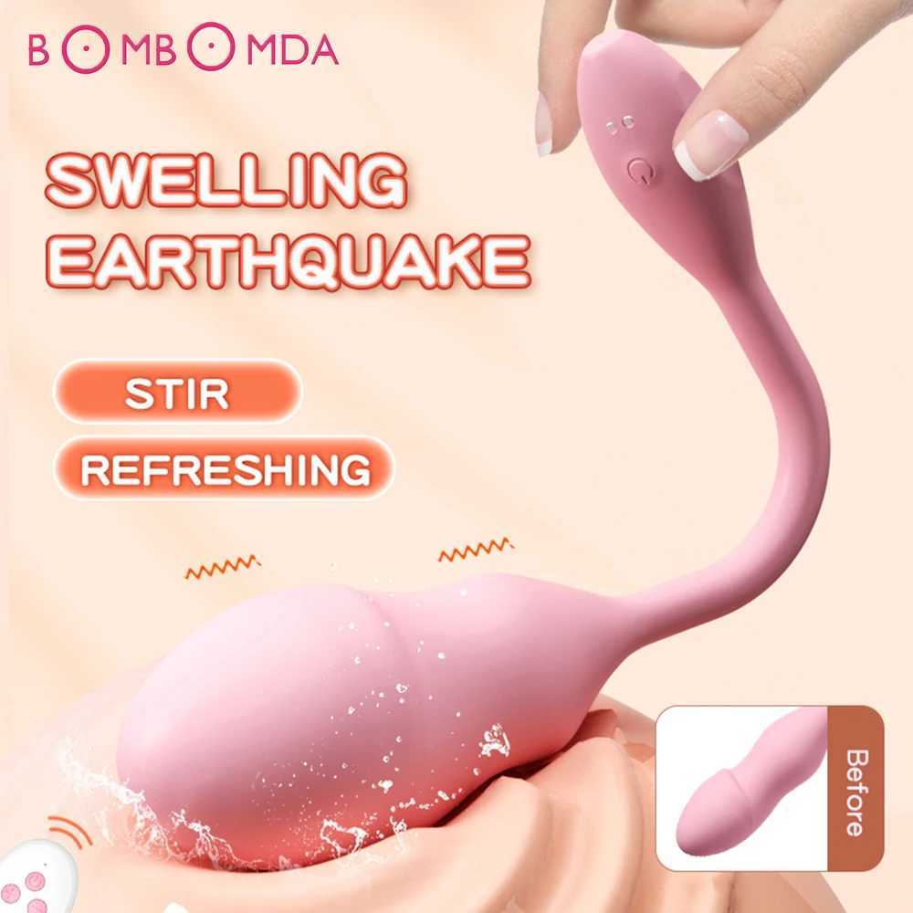 Inflatable Vibrator Wireless Remote Expansion Vibrating Egg Bullet Vaginal G Spot Clitoris Stimulator Adult Sex Toy For Women gbamboo_R66P