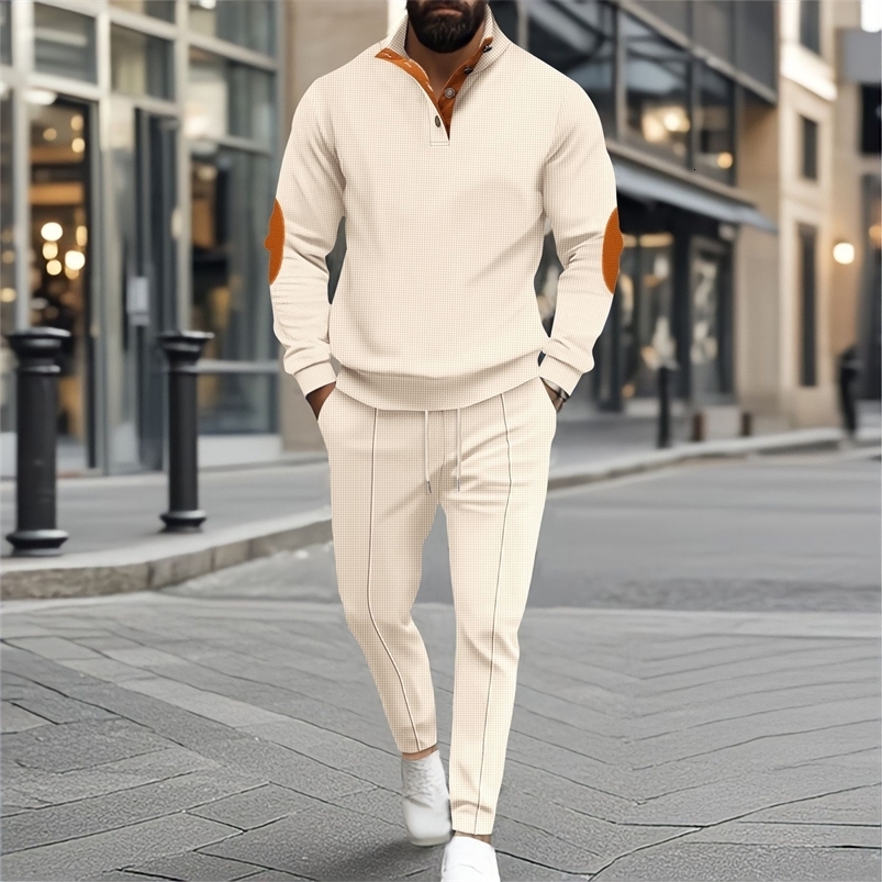2025 Trend Sports 2-piece Set Simple Fashion West Breathable Business Casual temperament Men Spring And Autumn 2-piece250822