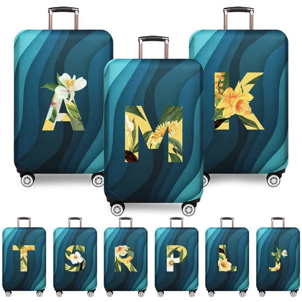 Couvre-bagages de 18 à 32 pouces Protector Voyage de voyage COVERS DE PROTECTION COURT STRAUT COVERS LETRES FLORALES SÉRIE DE LETTRES FLORALES IM
