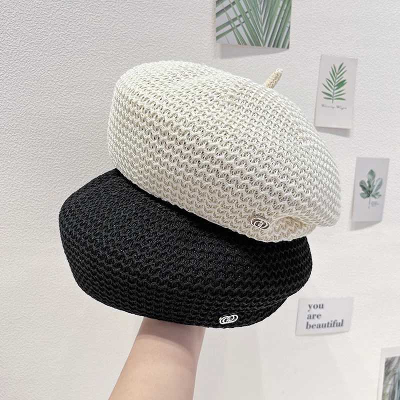 New Summer Solid Beret C For Women Fashion Girls Jan Style Bonia Hat With Casual Outdoor Breathable Party Gift Bonnet XJ250823