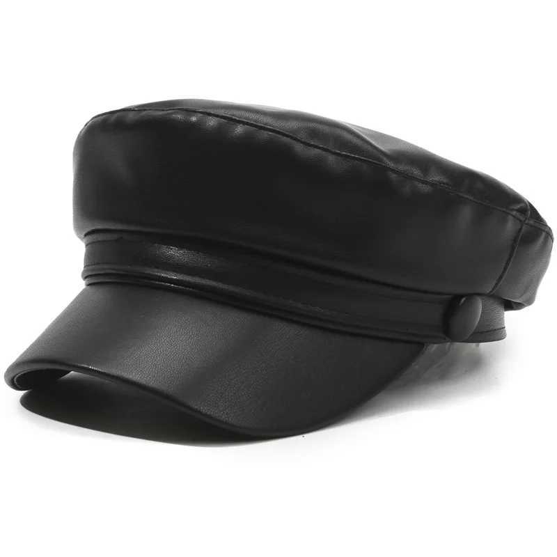 Spring and Autumn Versatile Beret Retro Flat Top Visor Small Face Black Painter Hat Fashion Hat Classic Versatile Adjustable XJ250823