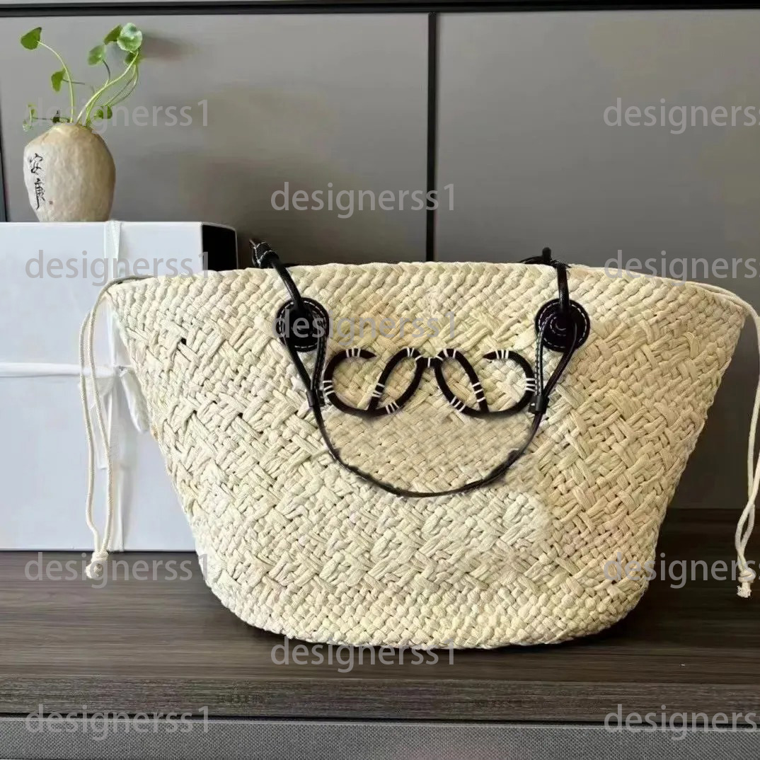 Tote Bag Summer Beach Bag Designer Bag Woven Shoulder Bag Lafite Grass Hand Woven Large Capacity Shopping Bag Leather Shoulder Strap for Picnic Vaca