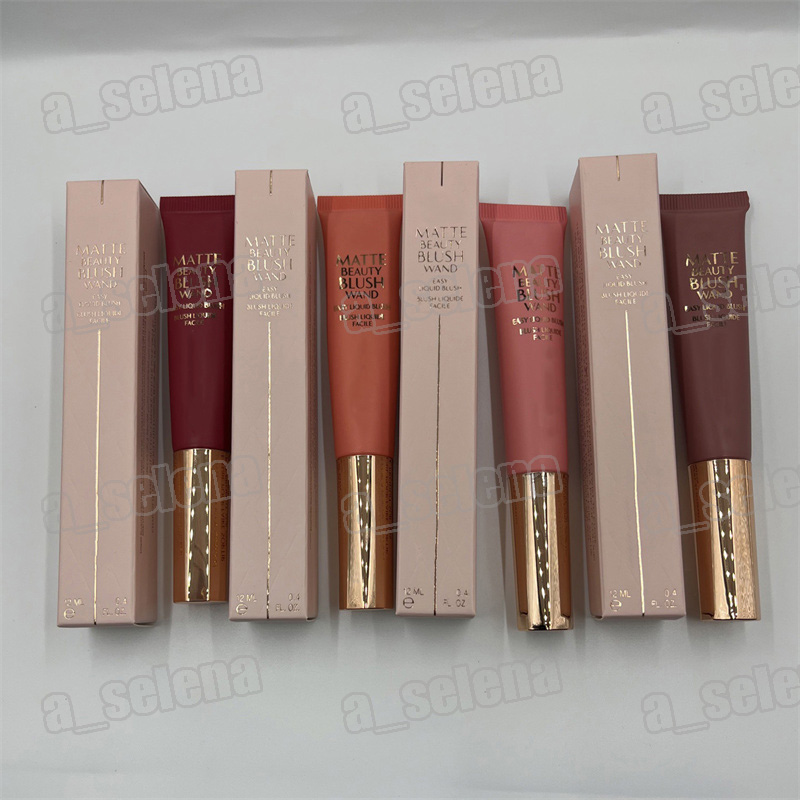 Face Makeup 4 Color Matte Beauty Blush Cheeks Makeup Blusher Easy Liquid Blush 12ml-image-437857791