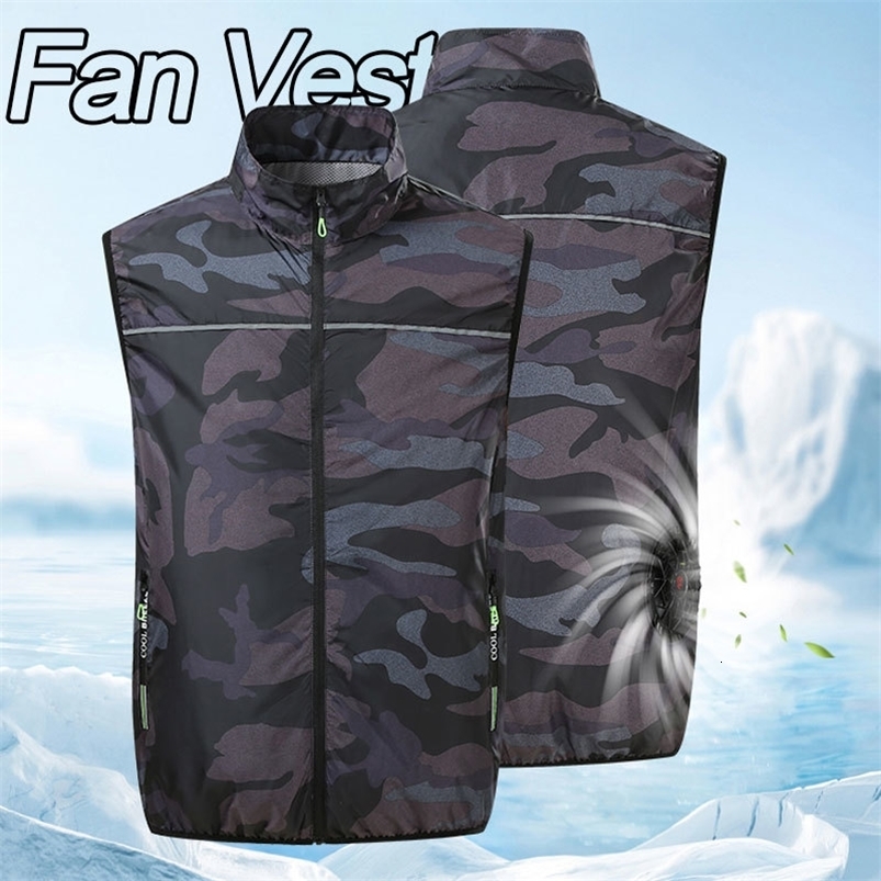 Cooling Fan Vest Hiking Air-conditioned Clothes Men Women Cooling Vest Work Sport Outdoor Camping Fishing Summer Cool Jacket250822