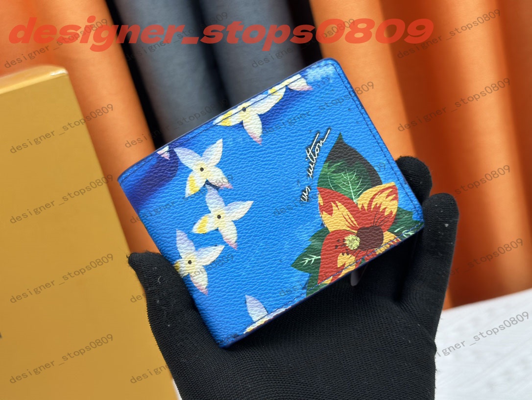 Portefeuille de créateur Fashion Men de portefeuille Carte pour la carte pour femmes Clip de carton Pocket Wallet Carton de paysage couverture Pa