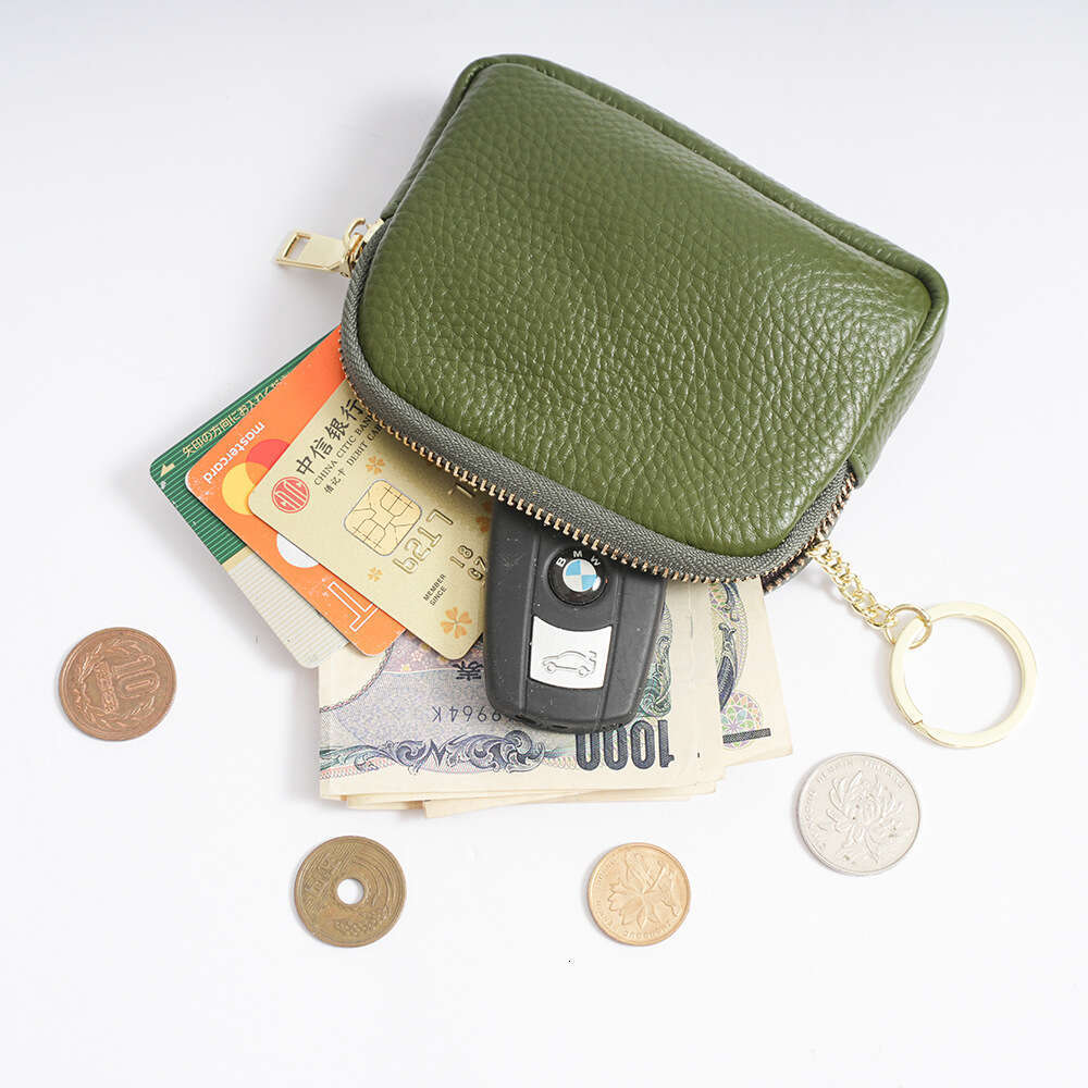 Genuine Leather Clutch Zipper Small Wallet for Women Top Layer Cowhide Fashion Storage Keychain Coin Mini Purse designer wallet B5 B5