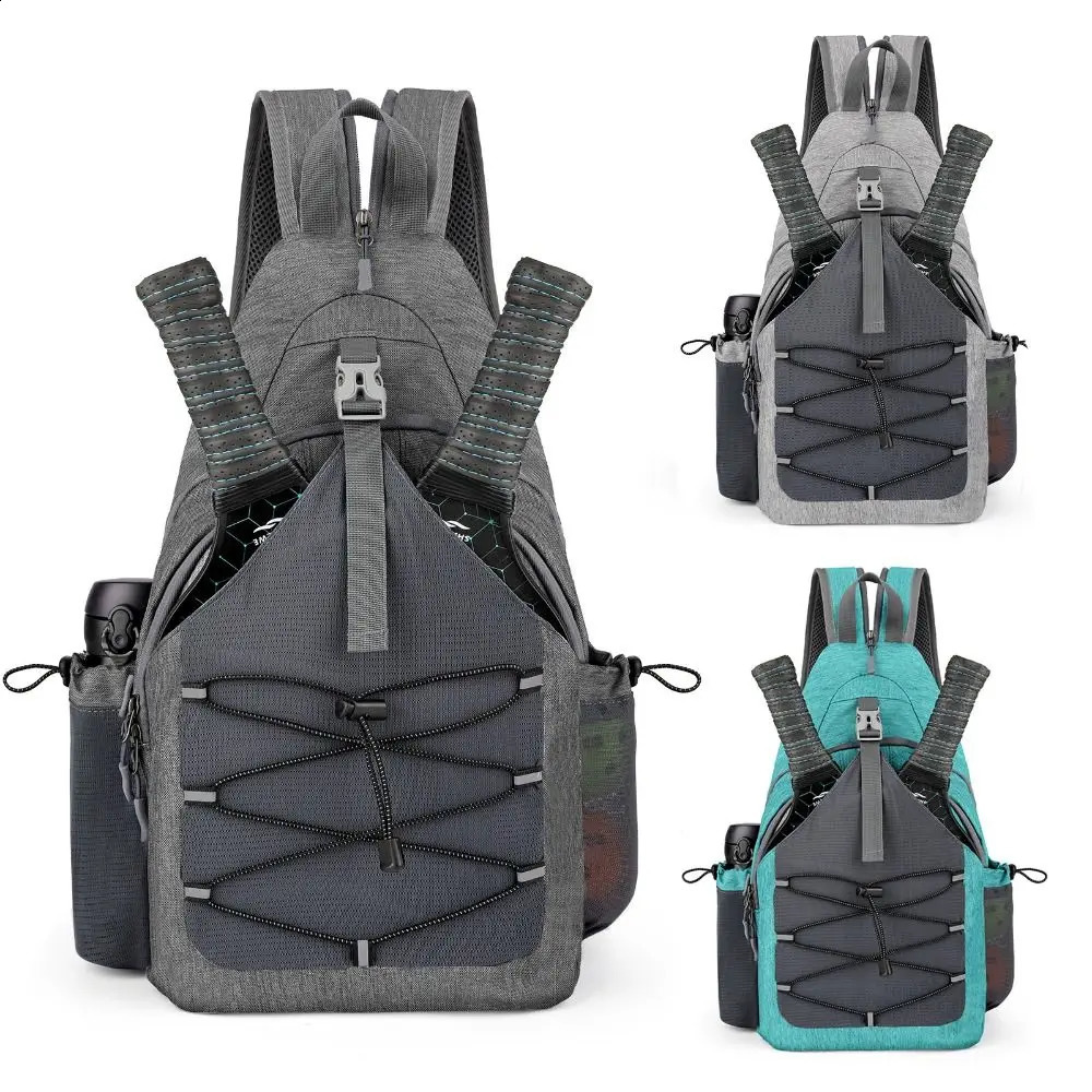 Large Capacity Pickleball Rackets Backpack Holds 2 Rackets Adjustable Pickleball Paddle Bag with Hanging Hook Lightweight 250818
