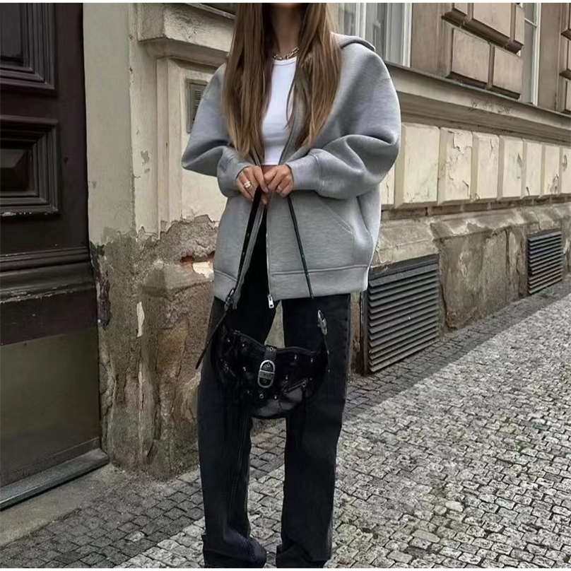 2024 Spring and Automne Casual Street Love Sweinded Hooded Zipper Sweatie Space Coton Veste Colon