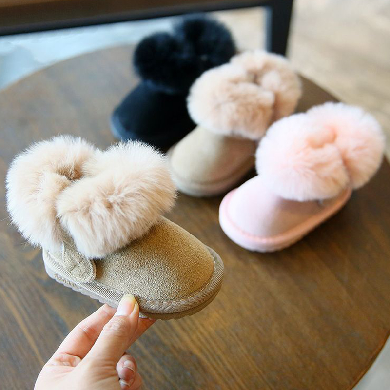 Winter Infant Snow Boots Thick Plush Warm Toddler Kids Shoes Walkfashion Fashion Little Girls Boys Baby Boots Size 15 - 25 W0223