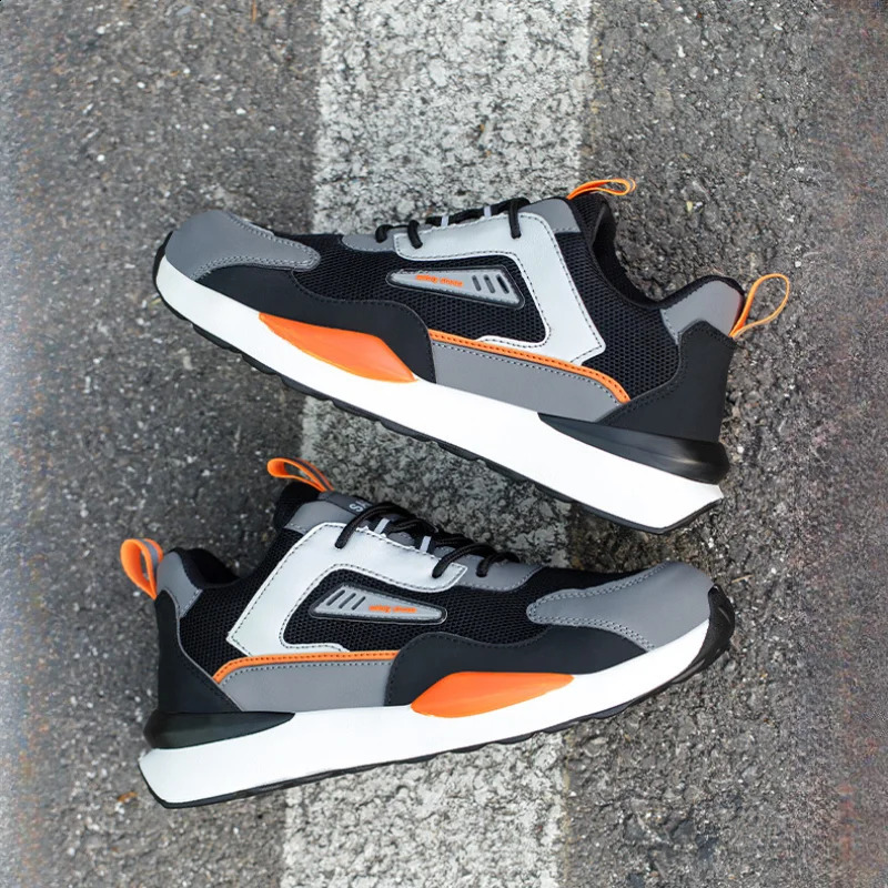 Chaussures respirantes d'été pour hommes extérieurs loisirs Light Walking Sports Chaussures Bottes de sécurité Puncture Res résistant en acier ch