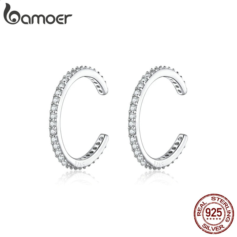 925 Sterling Silver Ear Cuff For Women Without Piercing Earrings Jewelry Earcuff Real Silver Fashion Jewelry SCE842 250818