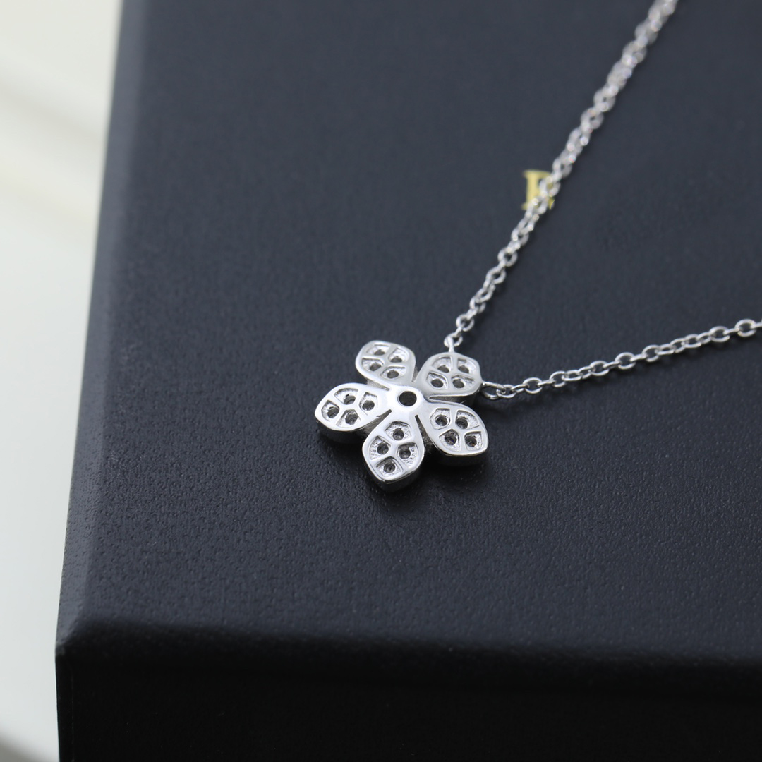 Designer Crystal 925 Silver Jewelry Set Necklace Earrings Top Quality Never Fade fashion highest counter Advanced Materials anniversary gift 012