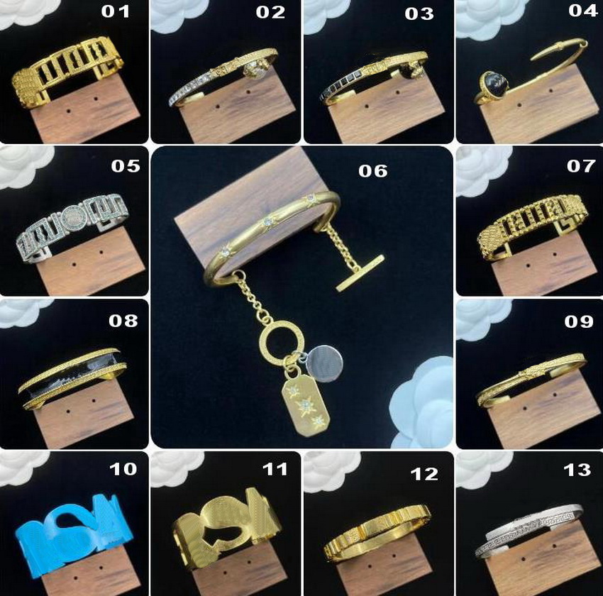 Bracelet Crystal Greca Bracelet Bracelet Réglable Ouverture de bracelet en relief Mélose en laiton