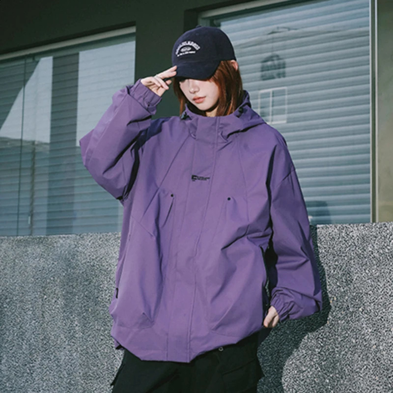 Unisex Outdoor Waterproof Cargo Jacket Windbreaker Coat Autumn Street Camping Windproof Hiking Jackets Men Women Clothing 250819