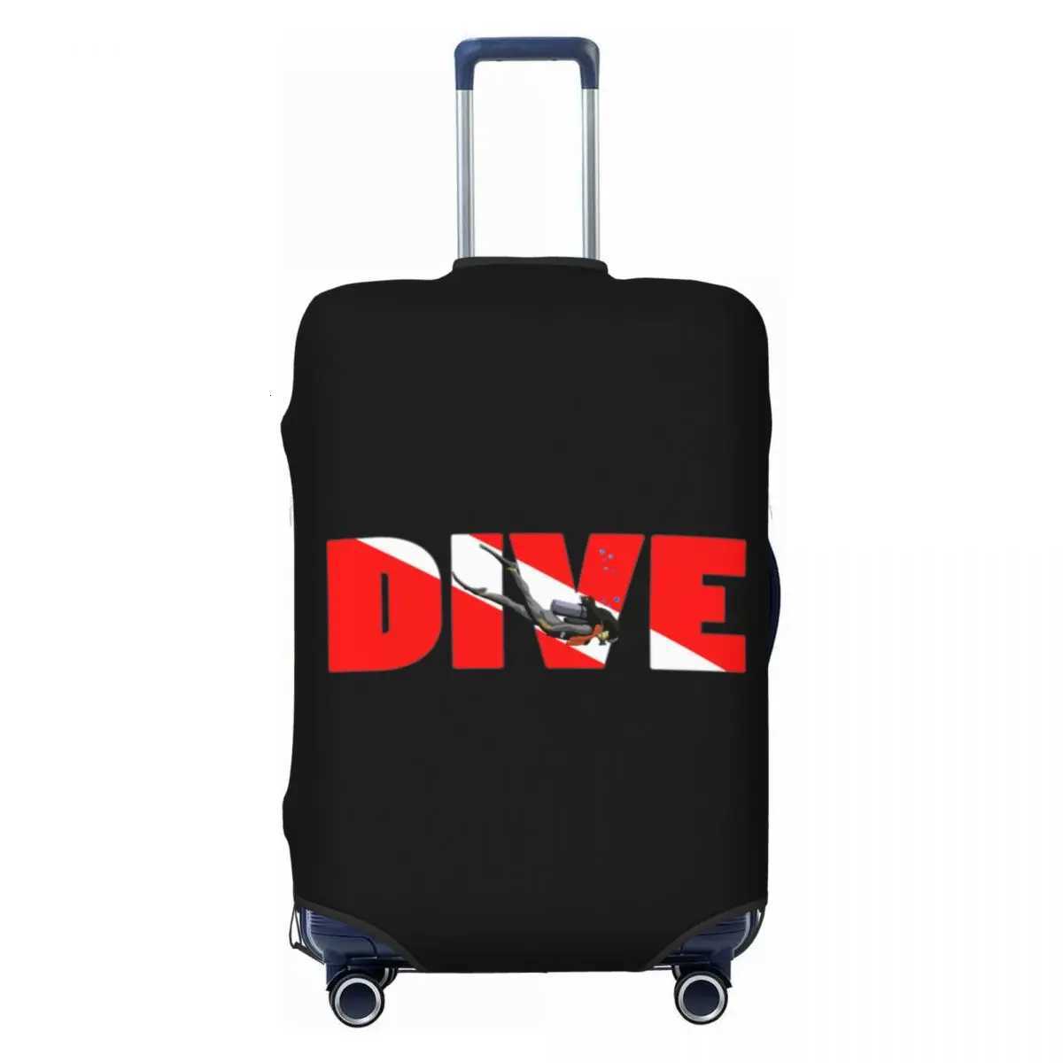 Couvre-bagages de plongée sous-marine personnalisée Couverture des bagages de plongée drôle de plongée, un costume de protecteur de protecteur po