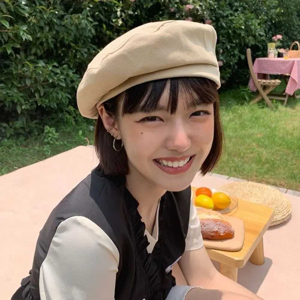 Fashionable Berets Japanese Style Retro Painter C Simple Durable Solid Color Cotton Hat Girls Women Casual Berets Hat XJ250823