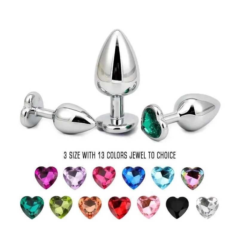 Anal Plug Sex Toys Crystal Heart Smooth Steel Annal Extreme Butt Buttplug for Woman Prostate Massager Stimulator Adult Tooys Man gbamboo_UR65-image-1099285597