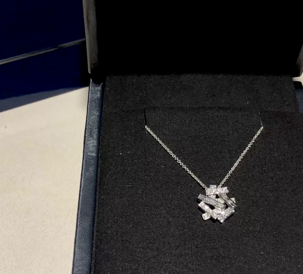Designer Crystal 925 Silver Jewelry Set Necklace Earrings Top Quality Never Fade fashion highest counter Advanced Materials classic style with box 0