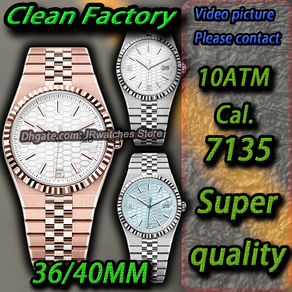 2025 New Rose Gold Women Watches Luxury Designer Men Luxury Watch Clean Super Cal. 7135 Automatic Mechanical Sports Watch 904L Stainless Steel Watch