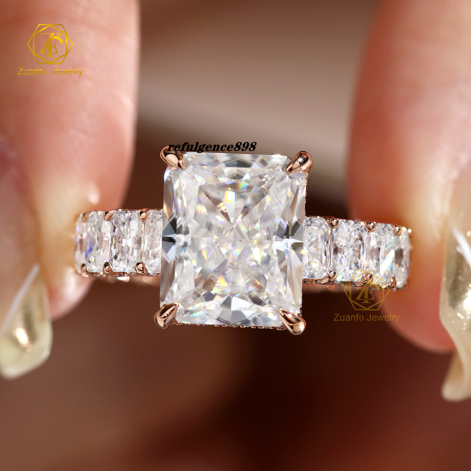Luxury Custom 10K 14K 18K Lab Grown Diamond Ring IGI for GIA GRC Certified for Engagement Wedding Personalized Jewelry