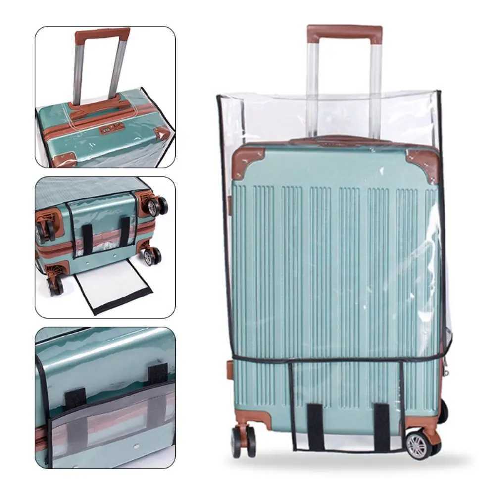 Couvre-valises transparentes PVC Couvre-couvertures à bagages à bagages Couvernes de rangement des bagages accessoires de voyage à poussière W250