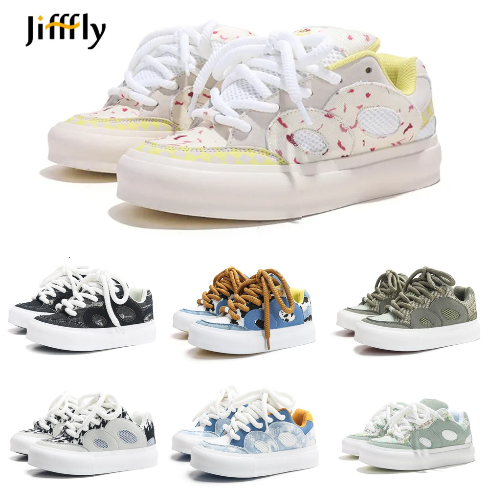 Men's Skate Shoes, Waterproof Casual Sneakers with Textured Patchwork Leather Upper, Breathable Cotton-Fabric Lining, Round Closed Toe, Lace-Up Desi