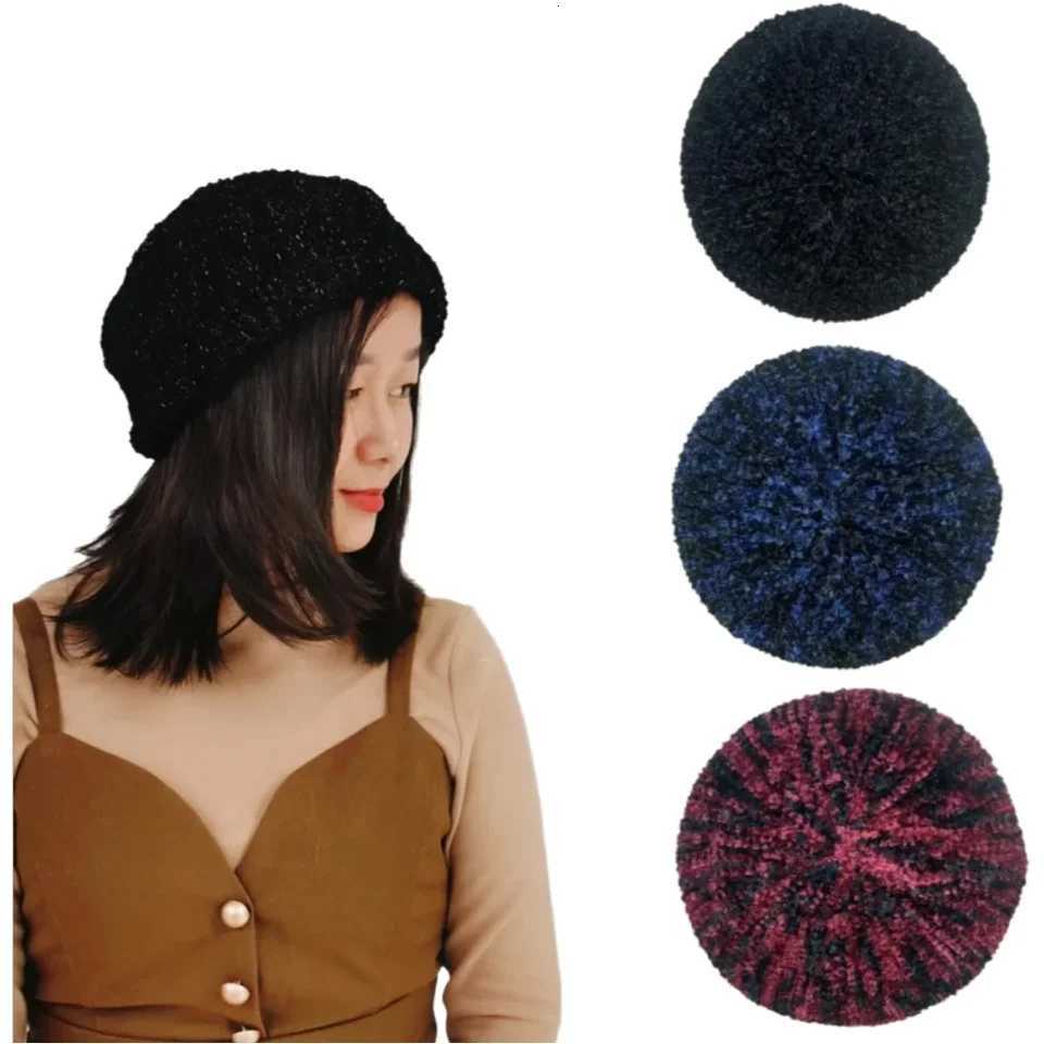 Nouveaux bérets élégants Fashion rétro Bérets d'hiver pour femmes chaude chapeau tricot femelle peintre d'automne cs la chaude chapeaux xj250823
