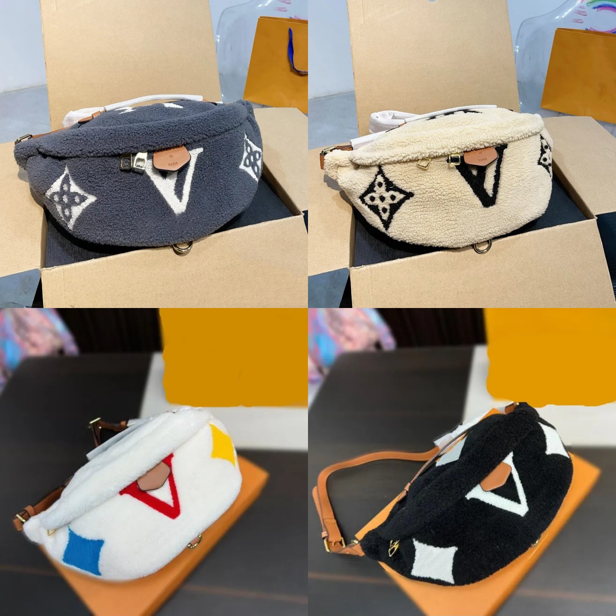 Bum Sac Designer Fanny Pack Designer Sac de fourrure Cross Cross Bodage d'hiver Bagure de ceinture de taille Sac Luxury Sac concepteurs Sacs Femm