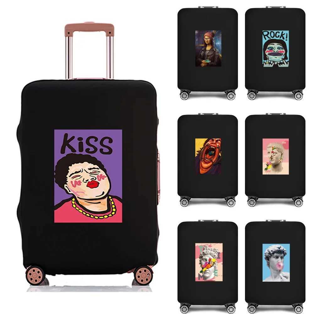 2022 New Funny Pattern Travel Elastic Luggage Dust-proof Cover Apply 18-28 Suitcase W250823