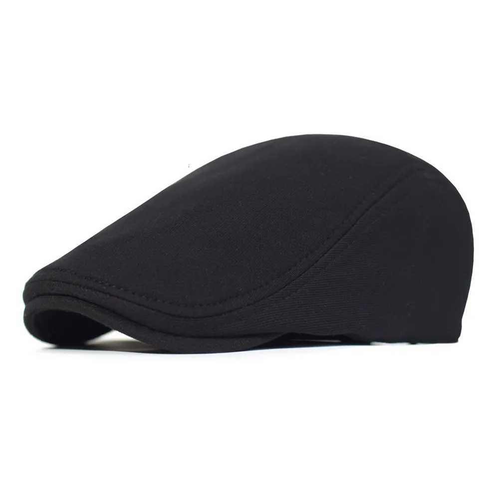2023 Men Berets Fashion Beret Cotton Solid Color Soft Top Casual Beanie Retro Literary Forward C Peak C Driver Women Hat XJ250823