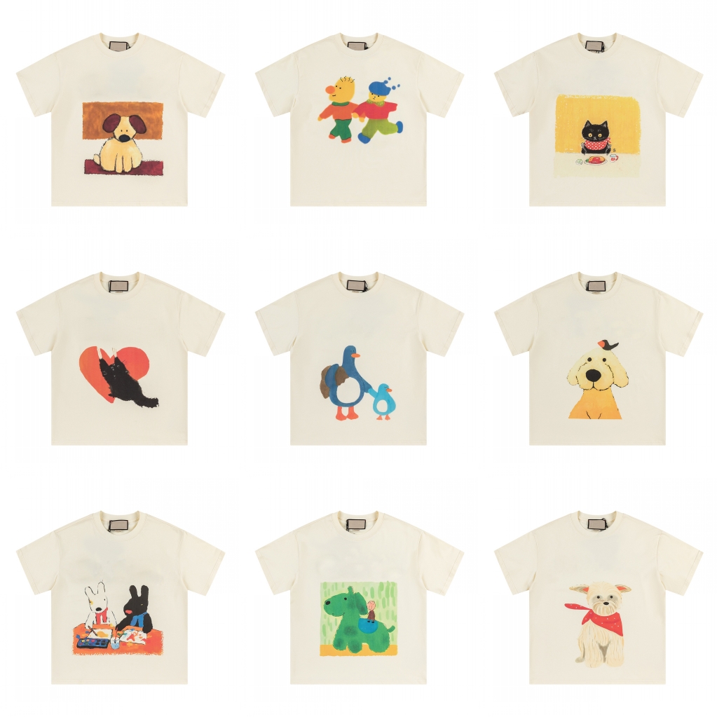 Luxury Mens Designer T-shirt T-shirt rond T-shirt Modèle Fashion Print Tees Tshirt à manches courtes Men de femmes Designers Womens T-shirt S-XL
