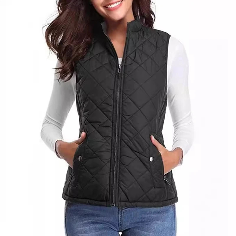 Women Warm Leisure vest Autumn and Winter Cotton Vestsuit girl Flexible Thermal Winter Warm Jacket Vest250822