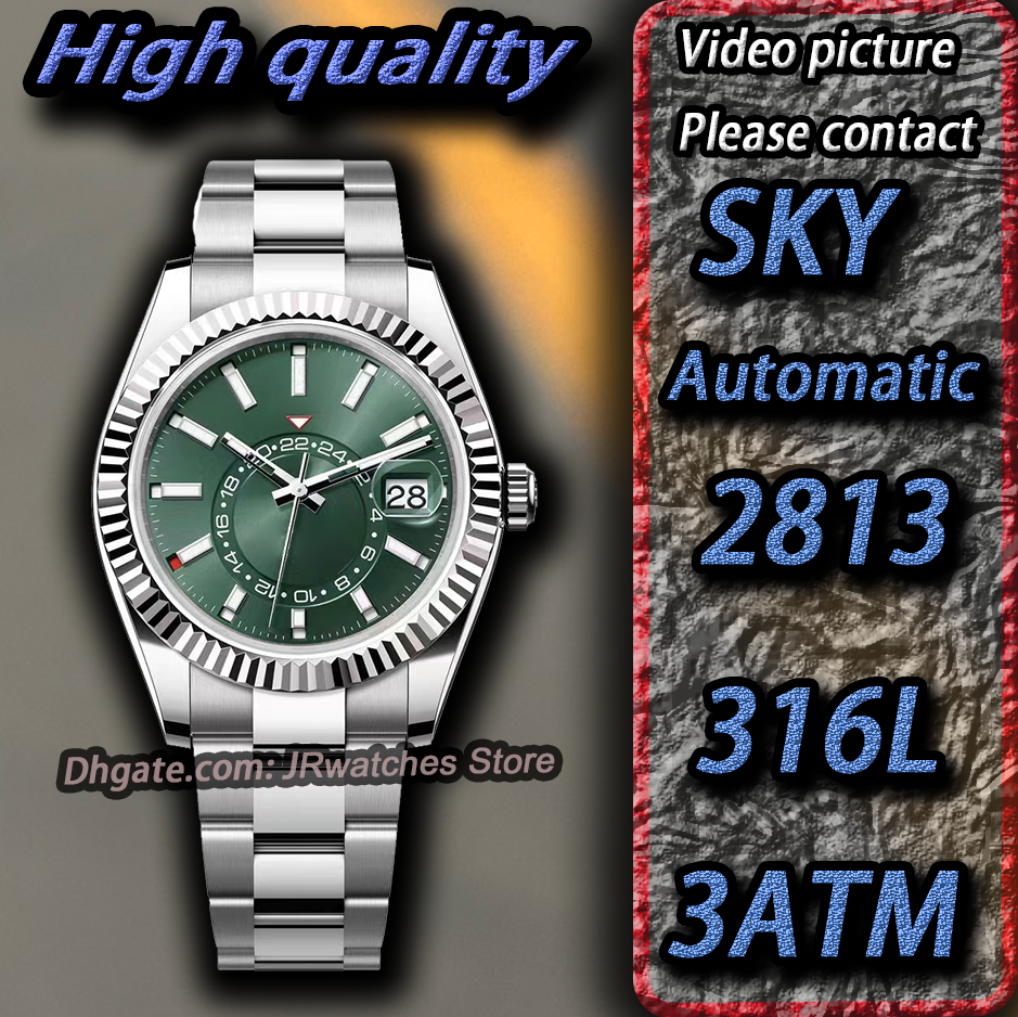 SKY Dweller Watch High quality Luxury Watch Designer Watches Luxury Watch MenAutomatic Mechanical Watch 316L Stainless Steel with Luminous Watch 30m