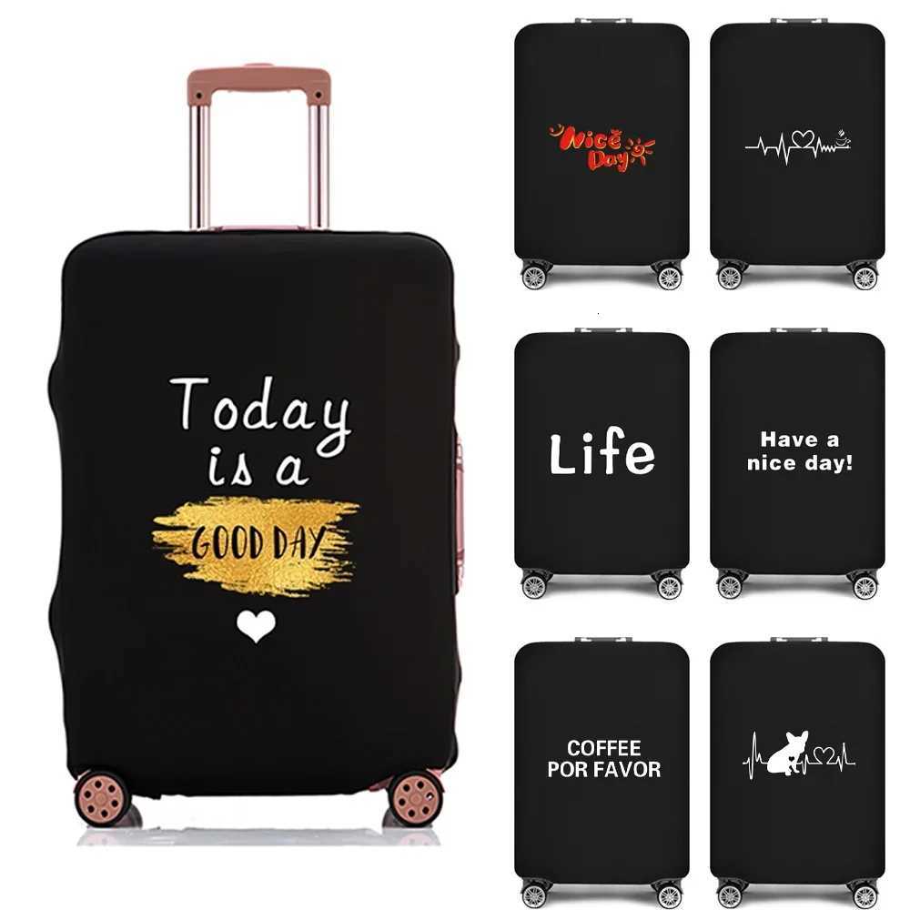 Couvre-bagages de voyage plus épais Impression de valise portable Couverture de poussière élastique pour accessoires de voyage de 18 à 28 pouces
