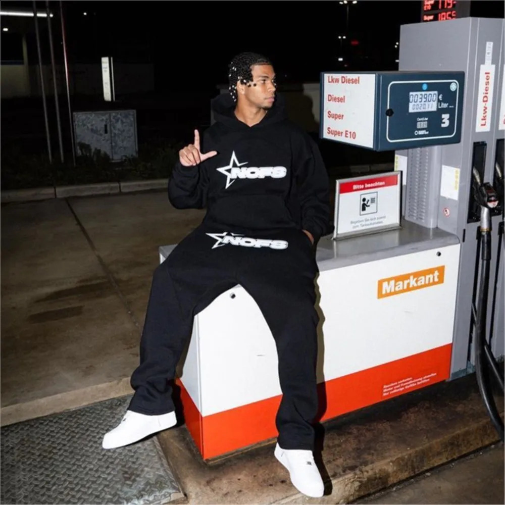 Y2K Hoodies Men Harajuku Hip Hop Letter Graphic Print Loose Sweatshirts Punk Rock Gothic Clothes Tops Goth Pants Streetwear 250822
