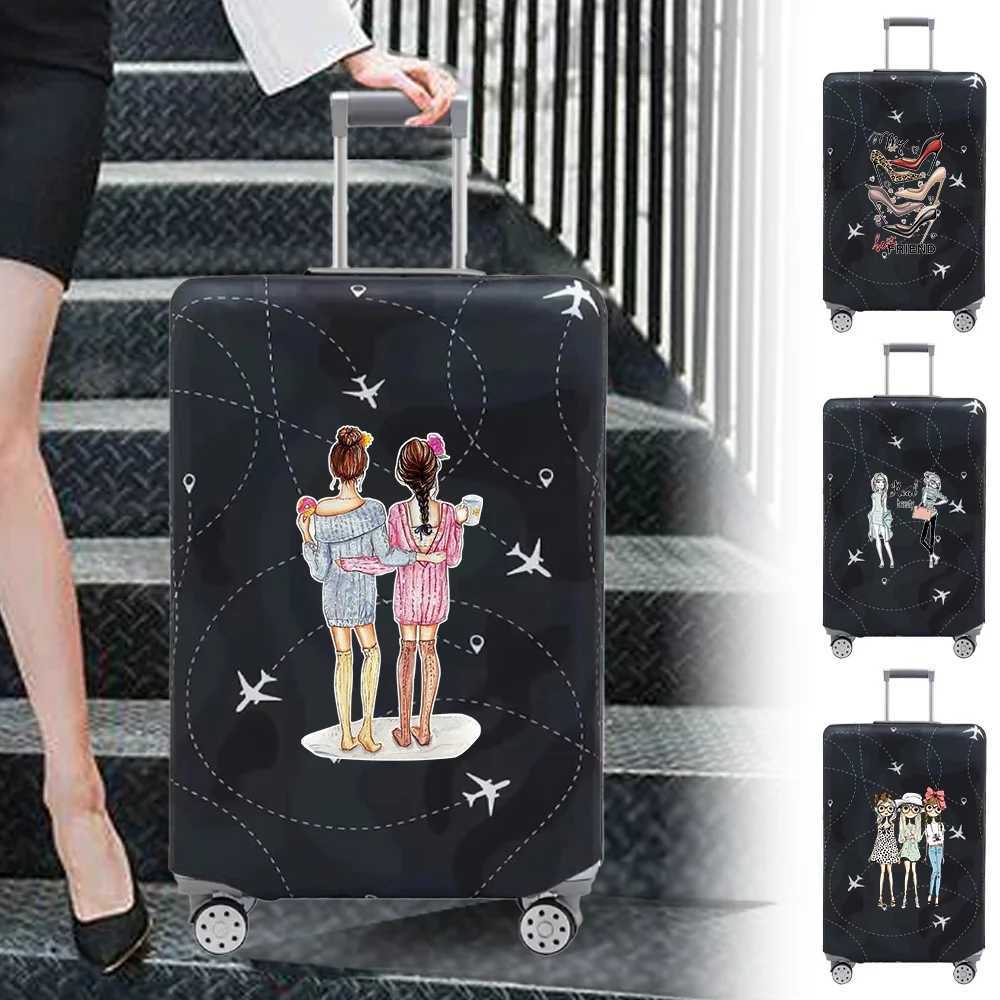 Couvre-bagages Stretch Tissu Varigne Protector Baggage Couvrette de boîtier de poussière adaptée à 18 à 32 pouces Case d'amitié Série W250823