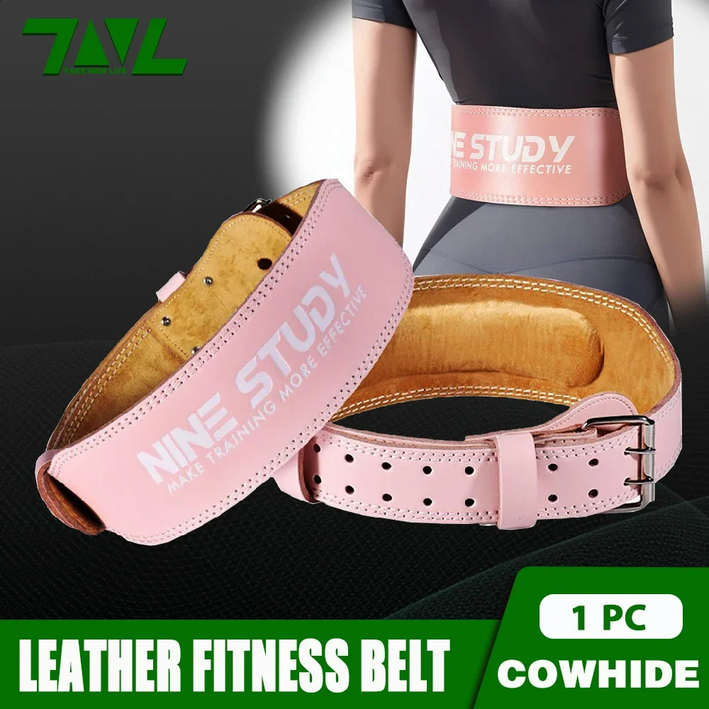 High Quality Leather Weight Lifting Belt for Women Men Gym Fitness Squats Belt Back Support Powerlifting Training Workout Belt 250819