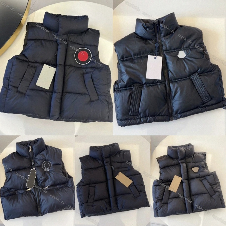 Designer kids Cotton vest toddlers Waistcoat coats black clothes Baby children kids winter boys girls youth outdoor Warm Black coat V1cr#-image-1072310241