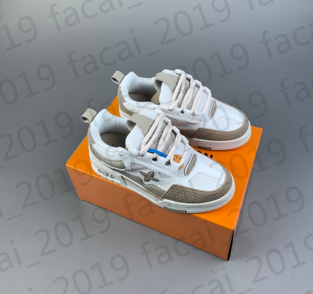 Skate Shoes Designer Sneakers Luxury Mens Trainers Sneaker Chaussures décontractées Runner Shoe Outdoor Cuir Fleur Skates Tennis Chaussures Femme